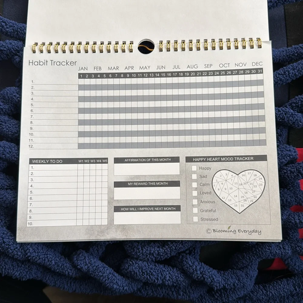 Habit Tracker. 12 month. Unused.